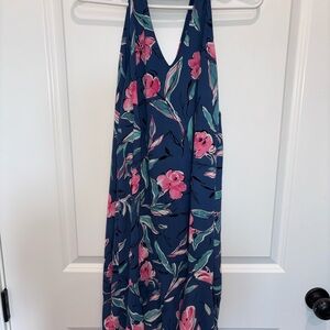 Peach Love California Blue and Pink Floral Dress